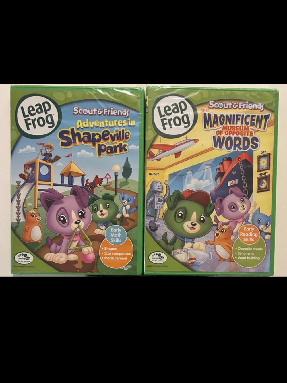 3 Leapfrog DVD Bundle Shapeville, Opposite Words, Counting on Lemonade